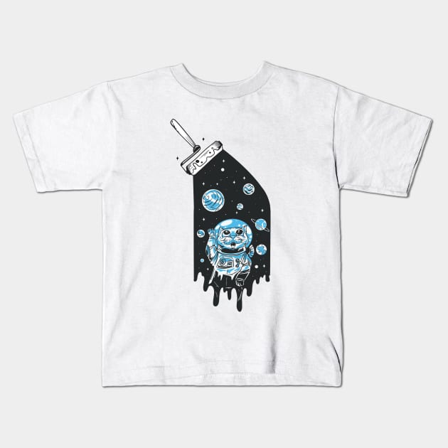 Galaxy Kitty Cat Kids T-Shirt by ArtRoute02